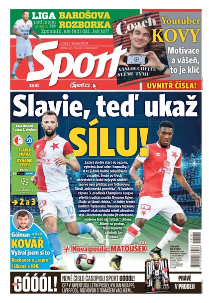 E-magazín Sport - 7.8.2018 - CZECH NEWS CENTER a. s.