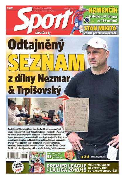 E-magazín Sport - 9.8.2018 - CZECH NEWS CENTER a. s.