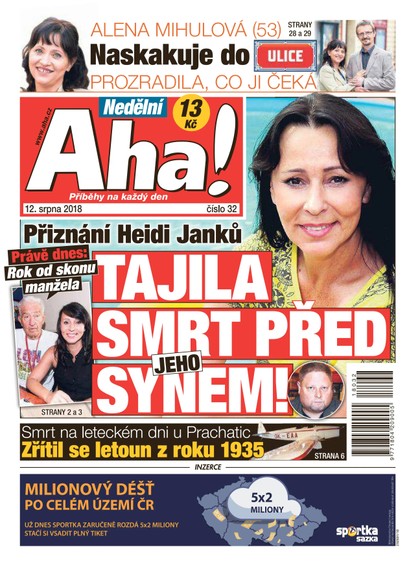 E-magazín Nedělní AHA! - 12.8.2018 - CZECH NEWS CENTER a. s.