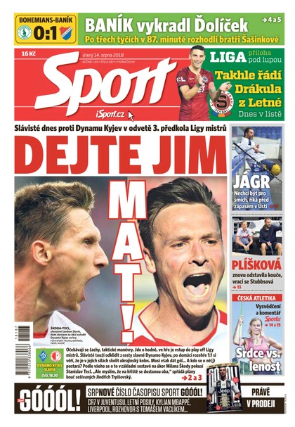 E-magazín Sport - 14.8.2018 - CZECH NEWS CENTER a. s.