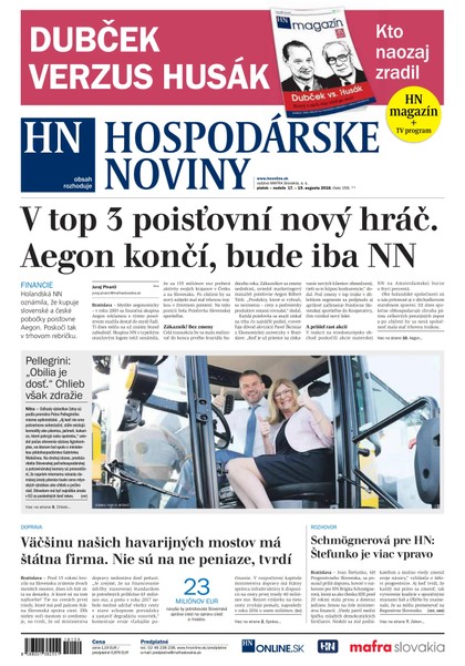 E-magazín Hospodárske noviny 17.08.2018hos - MAFRA Slovakia, a.s.