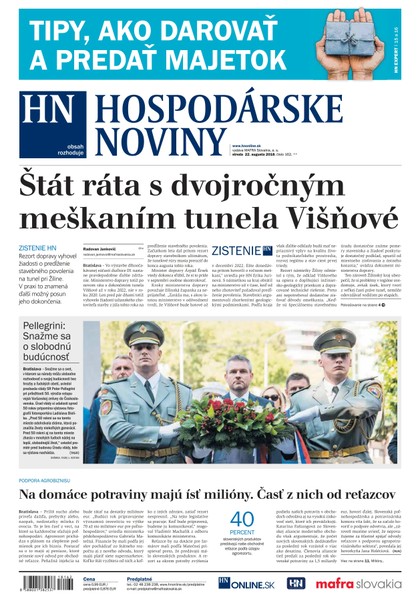 E-magazín Hospodárske noviny 22.8.2018 - MAFRA Slovakia, a.s.