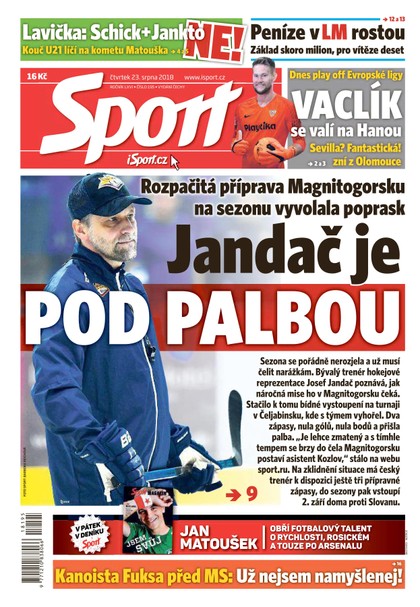 E-magazín Sport - 23.8.2018 - CZECH NEWS CENTER a. s.