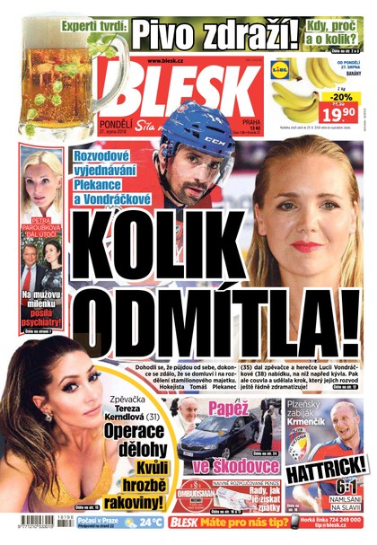 E-magazín Blesk - 27.8.2018 - CZECH NEWS CENTER a. s.