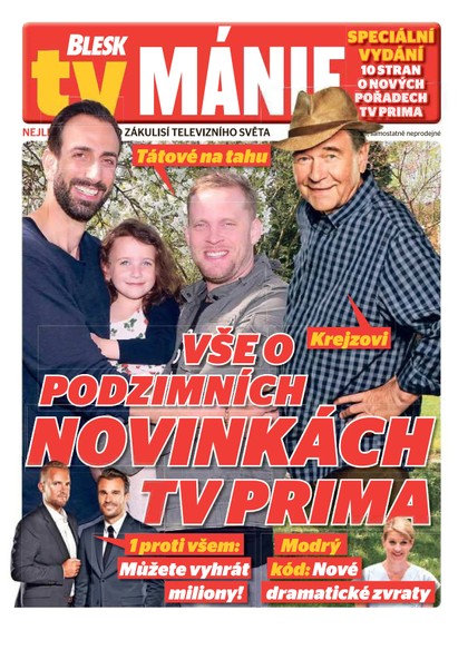 E-magazín Blesk Tv manie - 1.9.2018 - CZECH NEWS CENTER a. s.