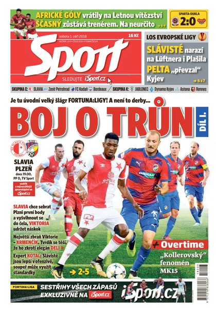 E-magazín Sport - 1.9.2018 - CZECH NEWS CENTER a. s.