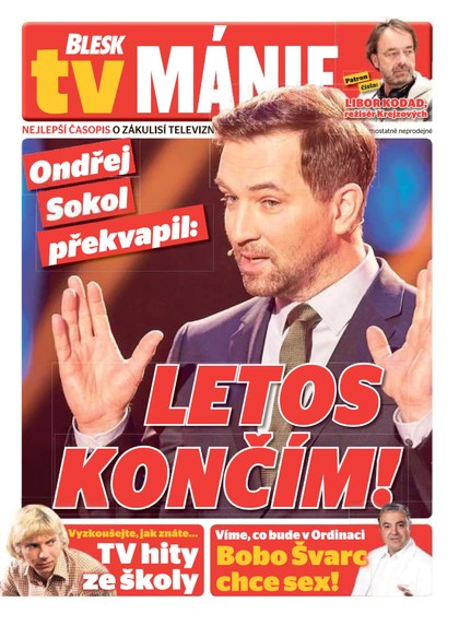E-magazín Blesk Tv manie - 8.9.2018 - CZECH NEWS CENTER a. s.