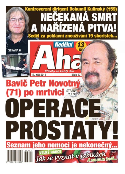 E-magazín Nedělní AHA! - 16.9.2018 - CZECH NEWS CENTER a. s.