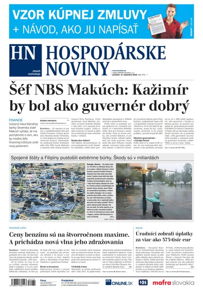E-magazín Hospodárske noviny 17.9.2018ho - MAFRA Slovakia, a.s.
