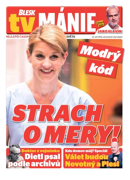 E-magazín Blesk Tv manie - 22.9.2018 - CZECH NEWS CENTER a. s.