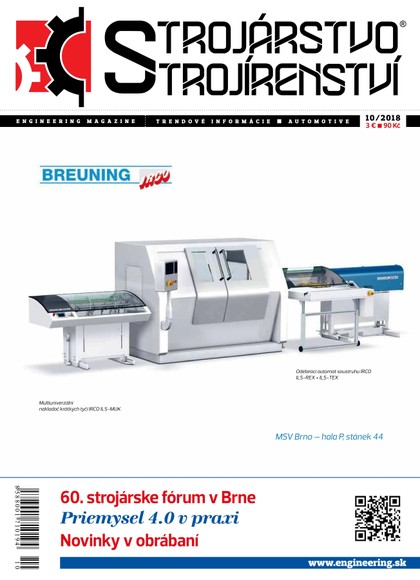 E-magazín STROJÁRSTVO/STROJÍRENSTVÍ 10/2018 - MEDIA/ST s.r.o.