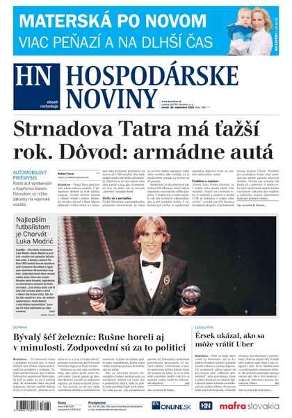 E-magazín Hospodárske noviny 26.09.2018 - MAFRA Slovakia, a.s.