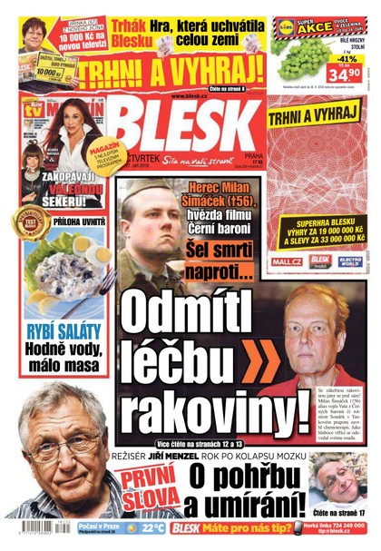 E-magazín Blesk - 27.9.2018 - CZECH NEWS CENTER a. s.