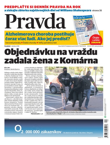E-magazín Denník Pravda 1.10.2018 - OUR MEDIA SR a. s.