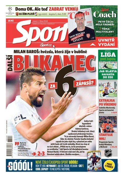 E-magazín Sport - 2.10.2018 - CZECH NEWS CENTER a. s.