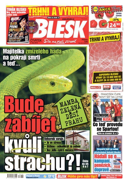 E-magazín Blesk - 4.10.2018 - CZECH NEWS CENTER a. s.
