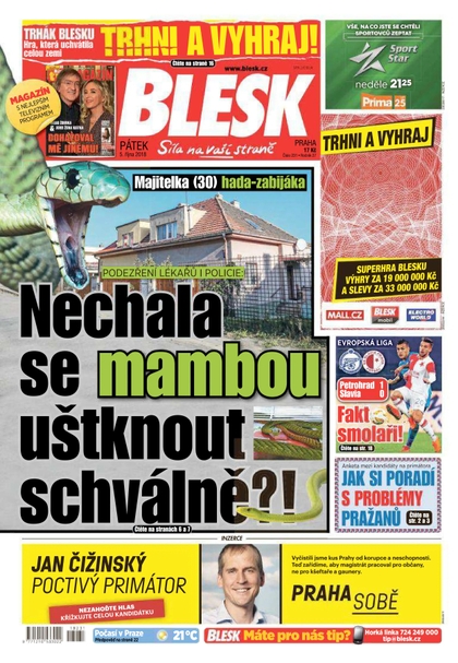 E-magazín Blesk - 5.10.2018 - CZECH NEWS CENTER a. s.