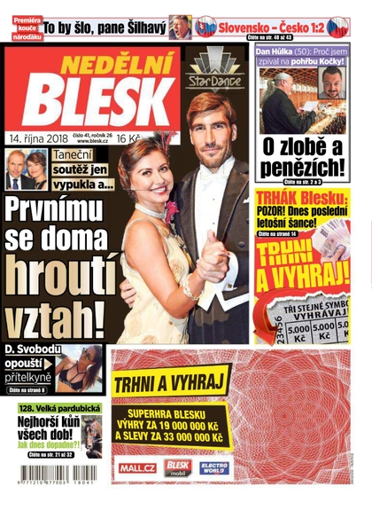E-magazín Nedělní Blesk - 14.10.2018 - CZECH NEWS CENTER a. s.
