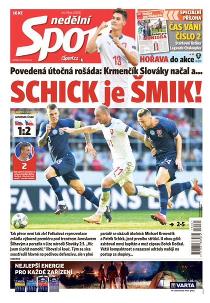 E-magazín Nedělní Sport - 14.10.2018 - CZECH NEWS CENTER a. s.
