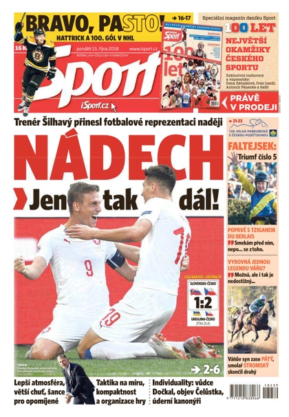 E-magazín Sport - 15.10.2018 - CZECH NEWS CENTER a. s.