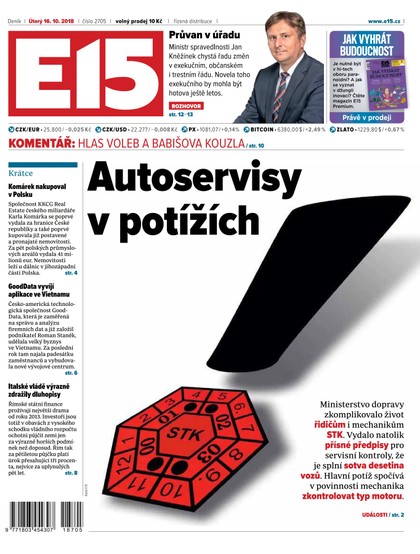 E-magazín E15 - 16.10.2018 - CZECH NEWS CENTER a. s.