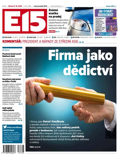 E-magazín E15 - 17.10.2018 - CZECH NEWS CENTER a. s.