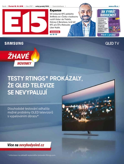 E-magazín E15 - 18.10.2018 - CZECH NEWS CENTER a. s.