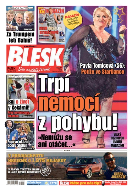 E-magazín Blesk - 19.10.2018 - CZECH NEWS CENTER a. s.