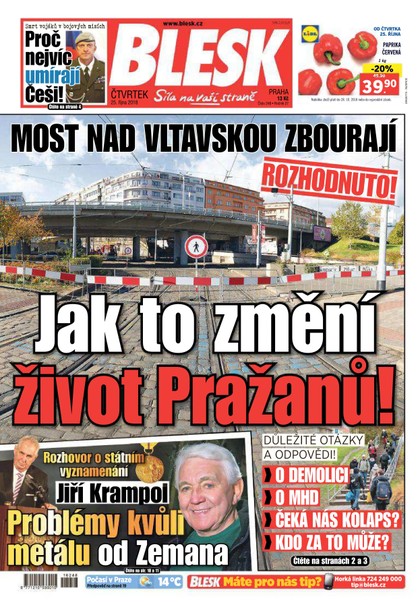 E-magazín Blesk - 25.10.2018 - CZECH NEWS CENTER a. s.