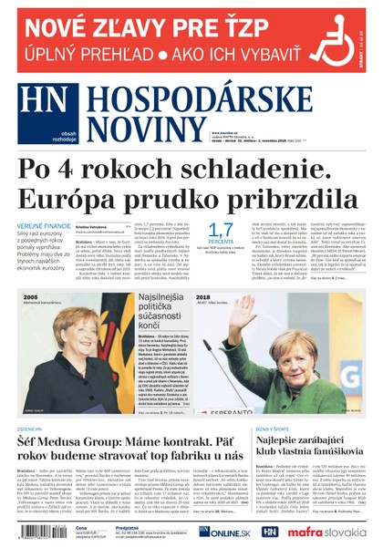 E-magazín Hospodárske noviny 31.10.2018 - MAFRA Slovakia, a.s.