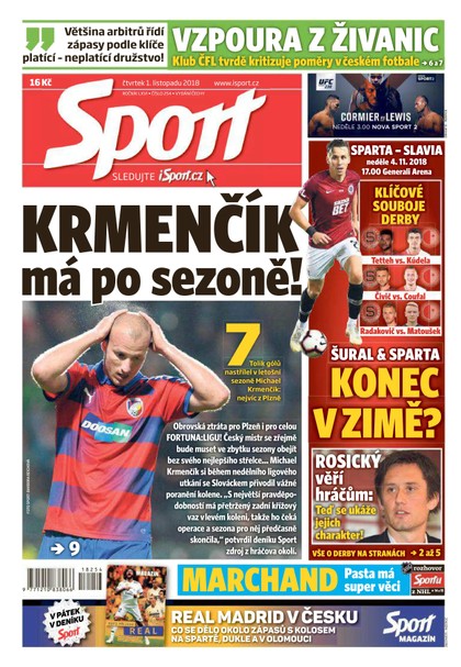 E-magazín Sport - 1.11.2018 - CZECH NEWS CENTER a. s.