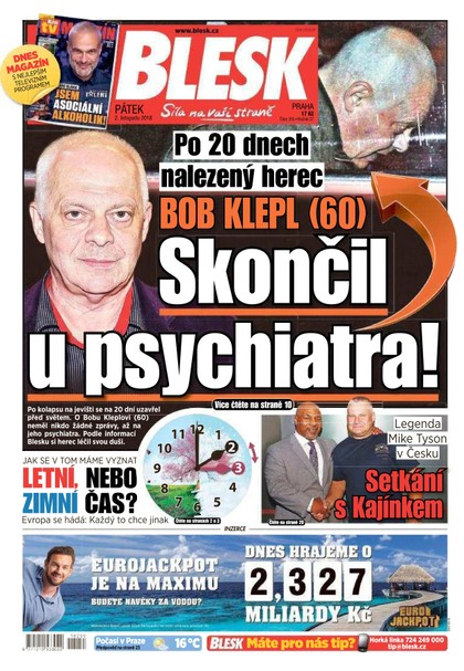 E-magazín Blesk - 2.11.2018 - CZECH NEWS CENTER a. s.