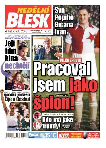 E-magazín Nedělní Blesk - 4.11.2018 - CZECH NEWS CENTER a. s.