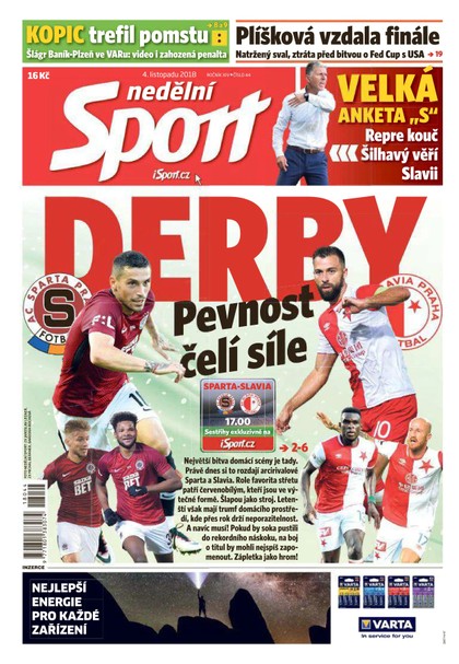 E-magazín Nedělní Sport - 4.11.2018 - CZECH NEWS CENTER a. s.