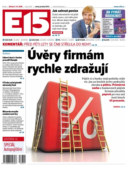 E-magazín E15 - 7.11.2018 - CZECH NEWS CENTER a. s.