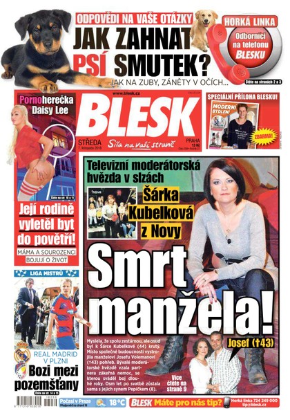 E-magazín Blesk - 7.11.2018 - CZECH NEWS CENTER a. s.