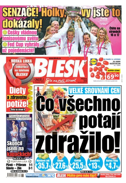 E-magazín Blesk - 12.11.2018 - CZECH NEWS CENTER a. s.