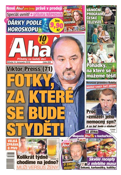 E-magazín AHA! - 14.11.2018 - CZECH NEWS CENTER a. s.