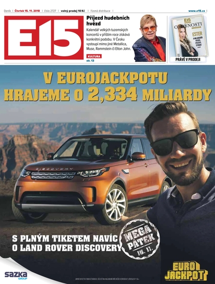 E-magazín E15 - 15.11.2018 - CZECH NEWS CENTER a. s.