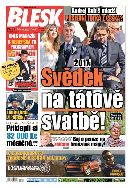 E-magazín Blesk - 16.11.2018 - CZECH NEWS CENTER a. s.