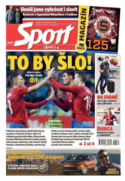 E-magazín Sport - 16.11.2018 - CZECH NEWS CENTER a. s.