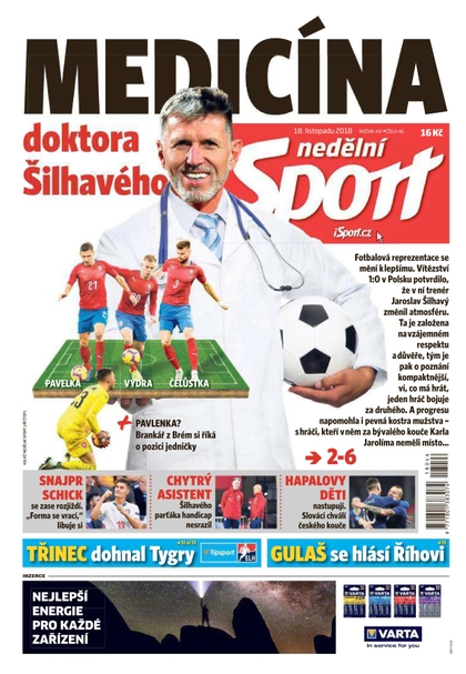 E-magazín Nedělní Sport - 18.11.2018 - CZECH NEWS CENTER a. s.