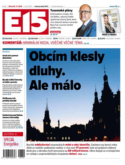 E-magazín E15 - 20.11.2018 - CZECH NEWS CENTER a. s.
