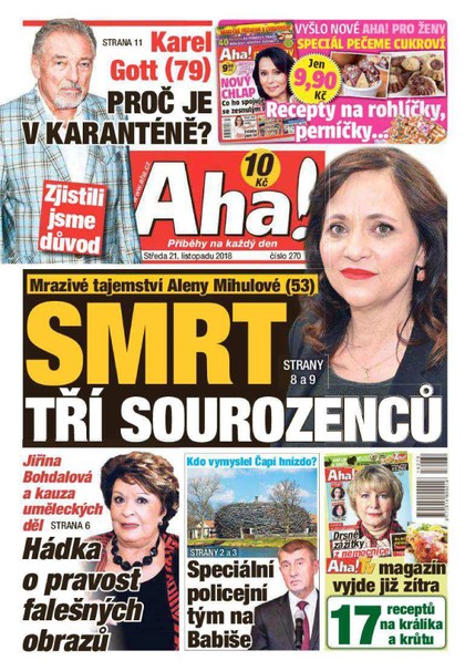 E-magazín AHA! - 21.11.2018 - CZECH NEWS CENTER a. s.