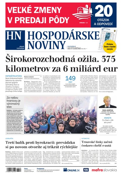 E-magazín Hospodárske noviny 27.11.2018 - MAFRA Slovakia, a.s.