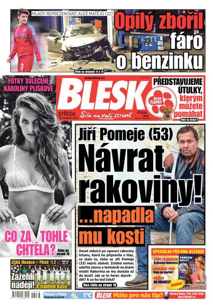 E-magazín Blesk - 28.11.2018 - CZECH NEWS CENTER a. s.