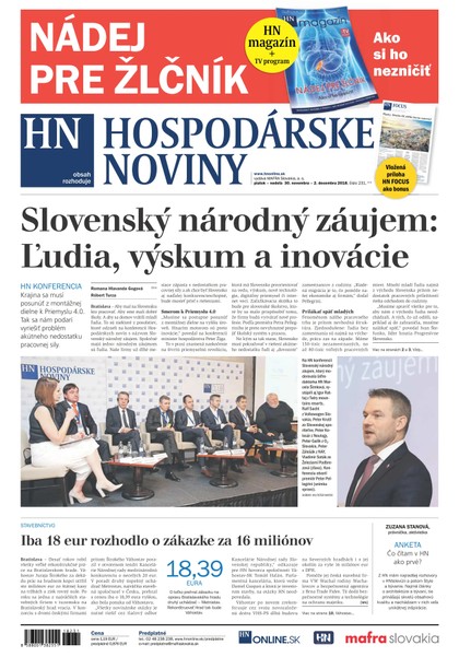 E-magazín Hospodárske noviny 30.11.2018 - MAFRA Slovakia, a.s.