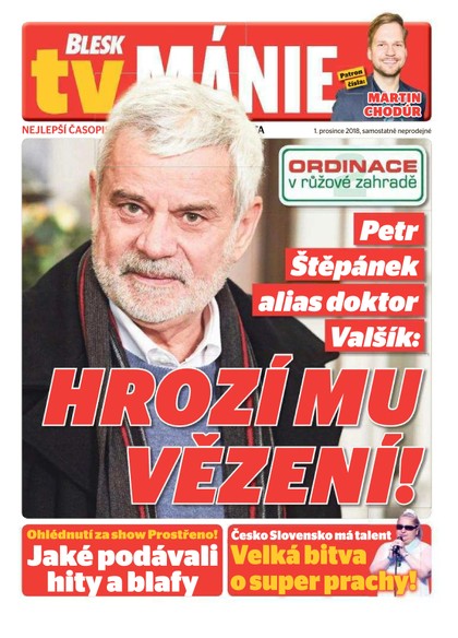E-magazín Blesk Tv manie - 1.12.2018 - CZECH NEWS CENTER a. s.