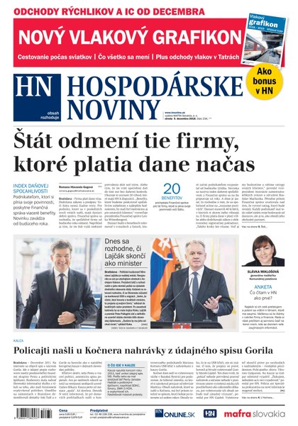 E-magazín Hospodárske noviny 05.12.2018 - MAFRA Slovakia, a.s.