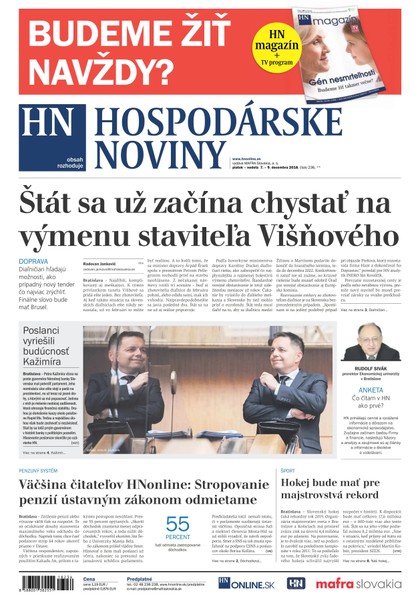 E-magazín Hospodárske noviny 07.12.2018 - MAFRA Slovakia, a.s.